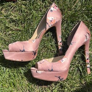 Jessica Simpson Floral Heels Great Condition